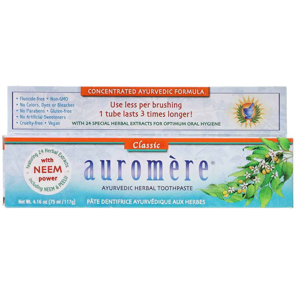 Kem đánh răng Neem Auromere, Ayurvedic Herbal Toothpaste