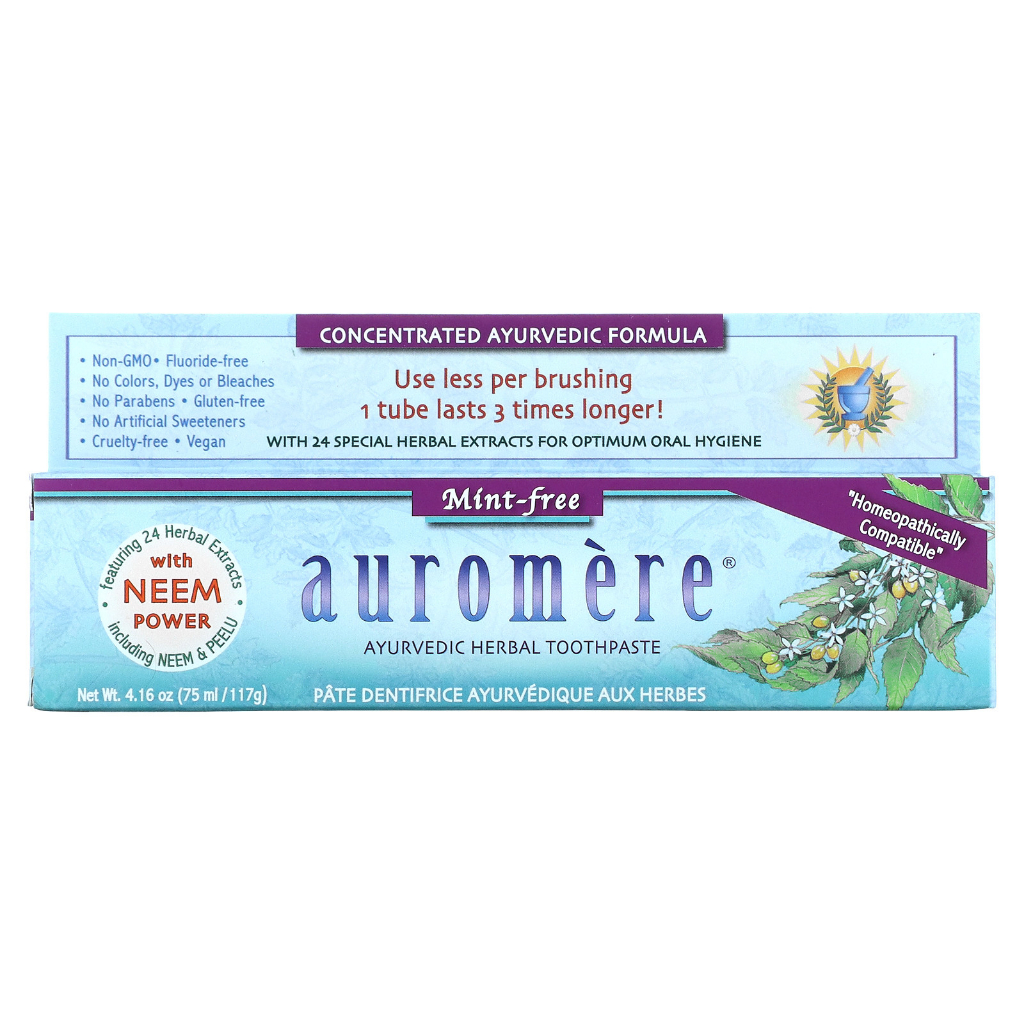 Kem đánh răng Neem Auromere, Ayurvedic Herbal Toothpaste