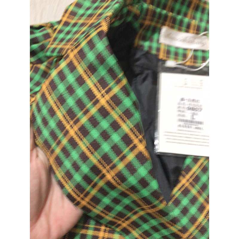 Áo khoác mangto caro xếp li eo quảng châu đủ size