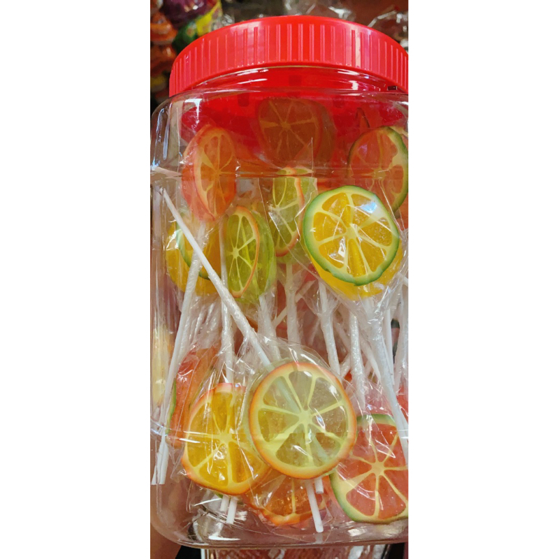 Hộp 50 que kẹo mút dẻo hinh mút chanh siêu ngon