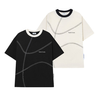 Áo Thun Teelab Local Brand Unisex Wavy Line T-Shirt TS198
