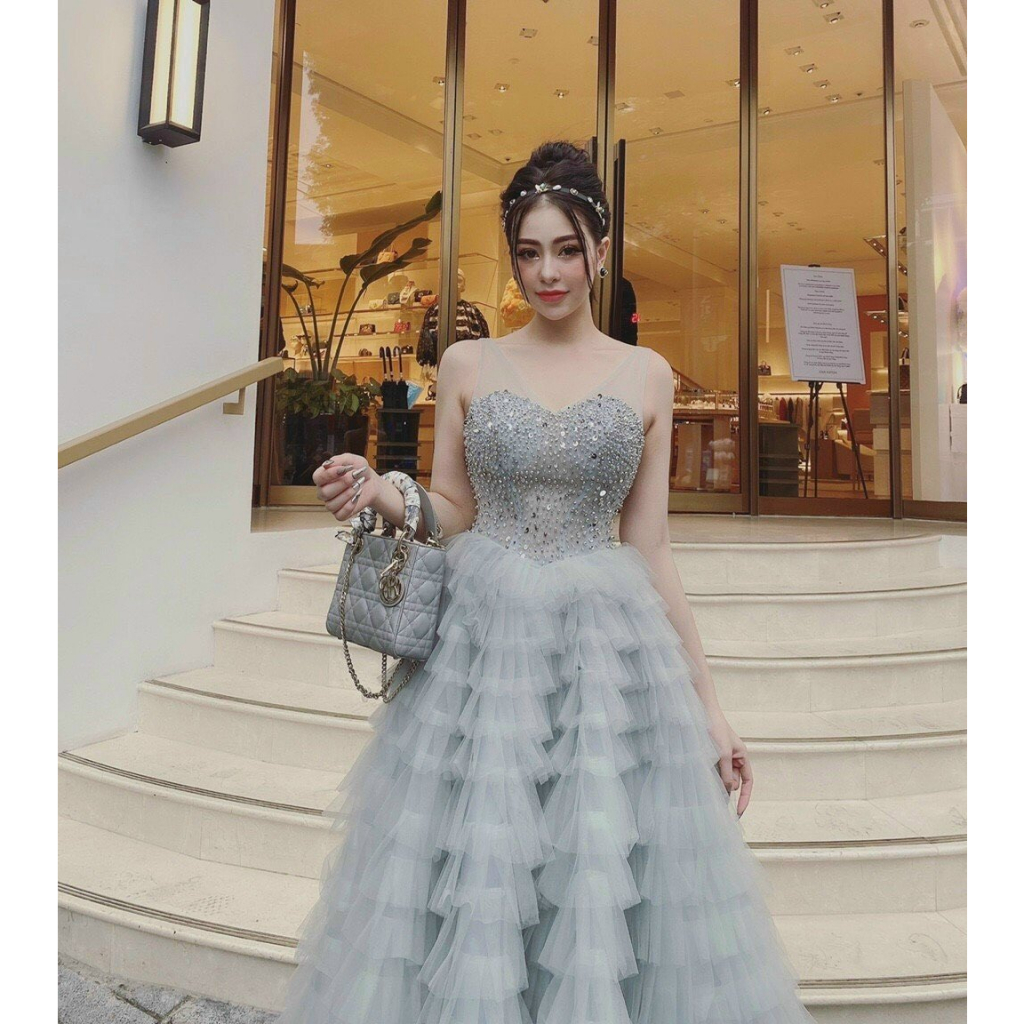 Đầm xoè thiết kế cao cấp sang trọng - CAT BOUTIQUE - DX90