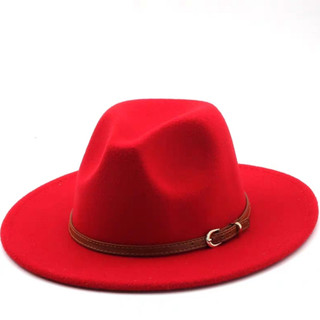 Mũ Phớt Fedora Dạ Đai Da Thời Trang