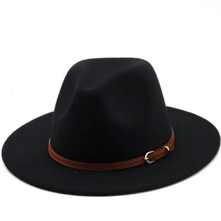 Mũ phớt fedora dạ đai da thời trang