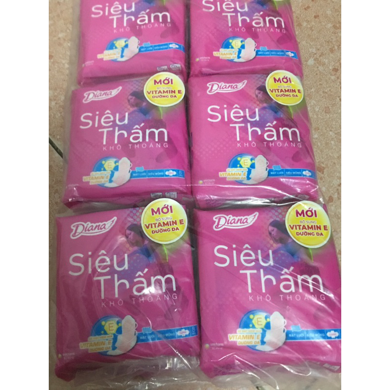 sỉ combo 24 gói bvs diana siêu thấm mỏng có cánh gói 8 miếng .