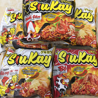 Mì SIUKAY hương vị hải sản và hương vị bò