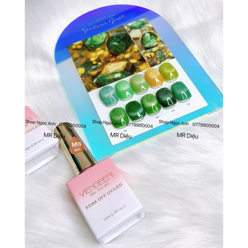 Set mắt mèo nhũ 9D set 10 chai sơn tặng kèm bản màu và 1 cây hơ mắt mèo💅💅💅