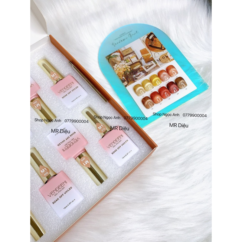 Set mắt mèo nhũ 9D set 10 chai sơn tặng kèm bản màu và 1 cây hơ mắt mèo💅💅💅