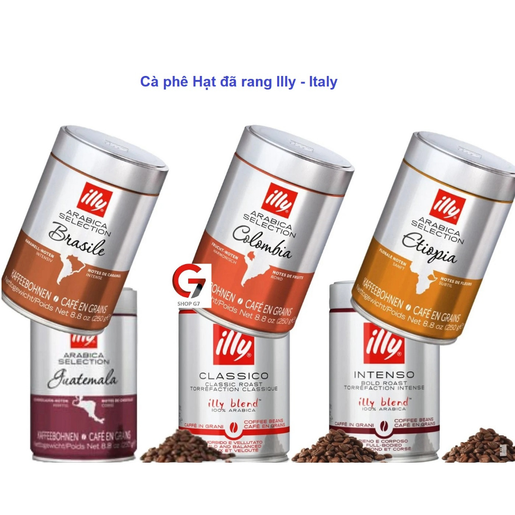 CÀ PHÊ HẠT ĐÃ RANG ILLY CLASSICO, INTENSO ROAST – 250G