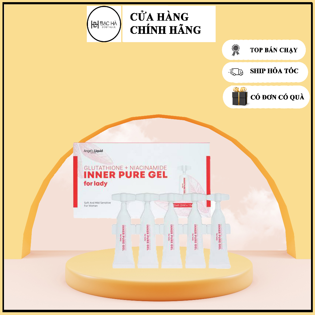 Tinh Chất Làm Hồng Se Khít Vùng Kín Angel Liquid Glutathione Plus Niacinamide Inner Pure Gel