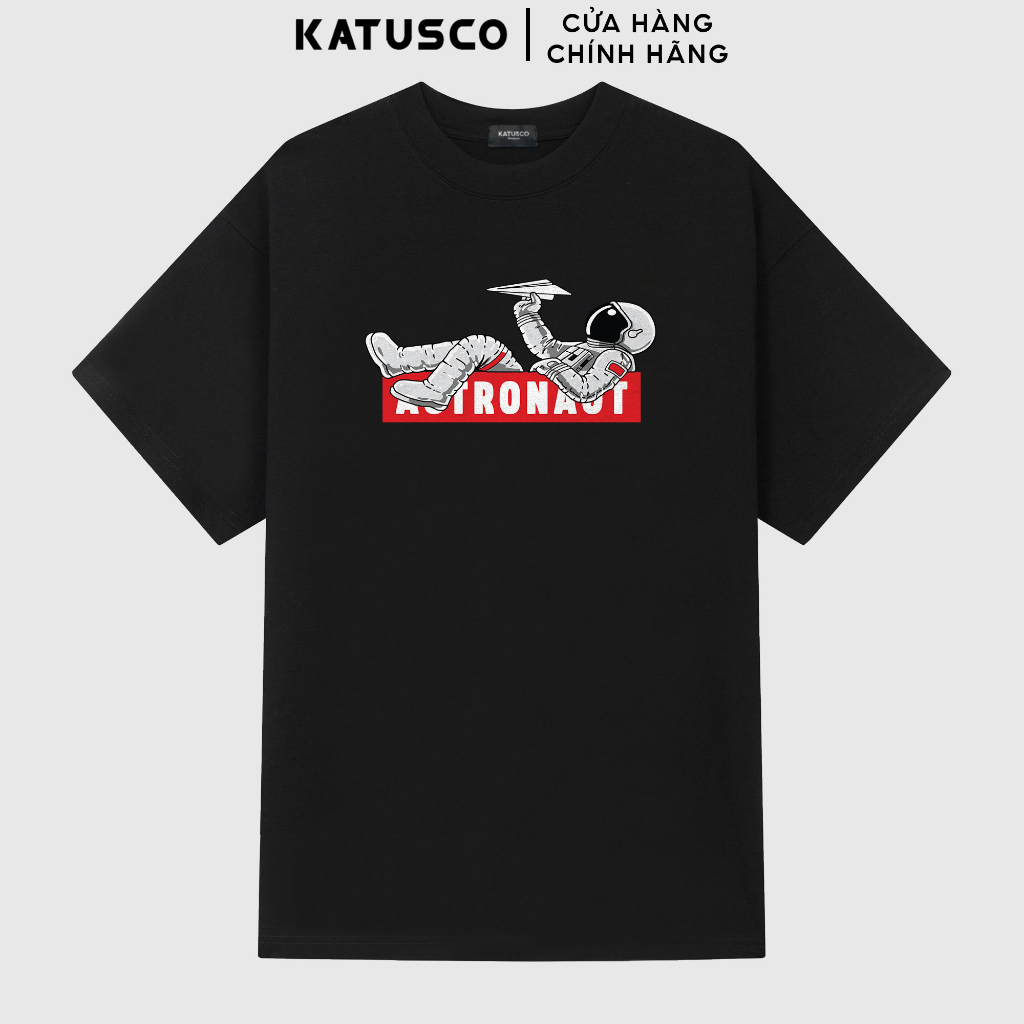 Áo Thun Nam Cổ Tròn Astronaut Fly LocalBrand KATUSCO A2300, Cotton 100% 2 Chiều, Phom Oversize Trẻ Trung, Cá Tính