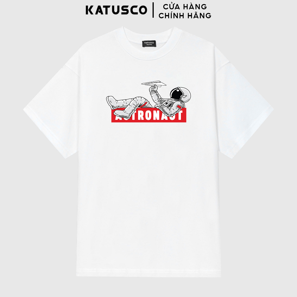 Áo Thun Nam Cổ Tròn Astronaut Fly LocalBrand KATUSCO A2300, Cotton 100% 2 Chiều, Phom Oversize Trẻ Trung, Cá Tính