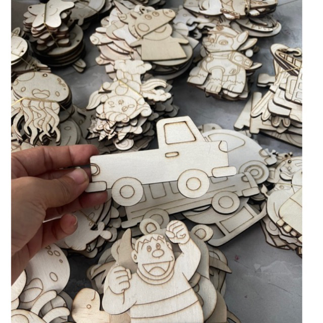 Hình gỗ tô màu lẻ set thanh lí giá bèo nhèo