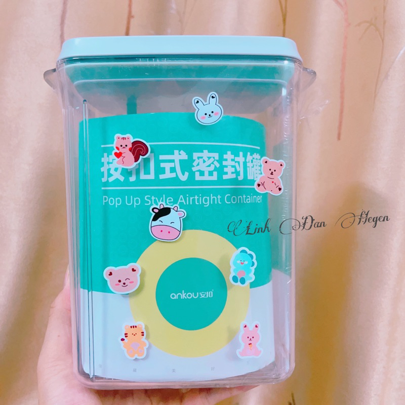 Tặng Sticker- Hộp đựng sữa bột, hộp bảo quản sữa công thức cho bé, hộp đựng sữa Ankou mẫu mới, thân và nắp hộp Ankou