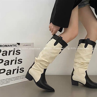 Tklihn giày boots nữ cao cổ ulzzang phong cách fashionita bốt nữ cao cấp phong cách cao bồi hot trend 2023
