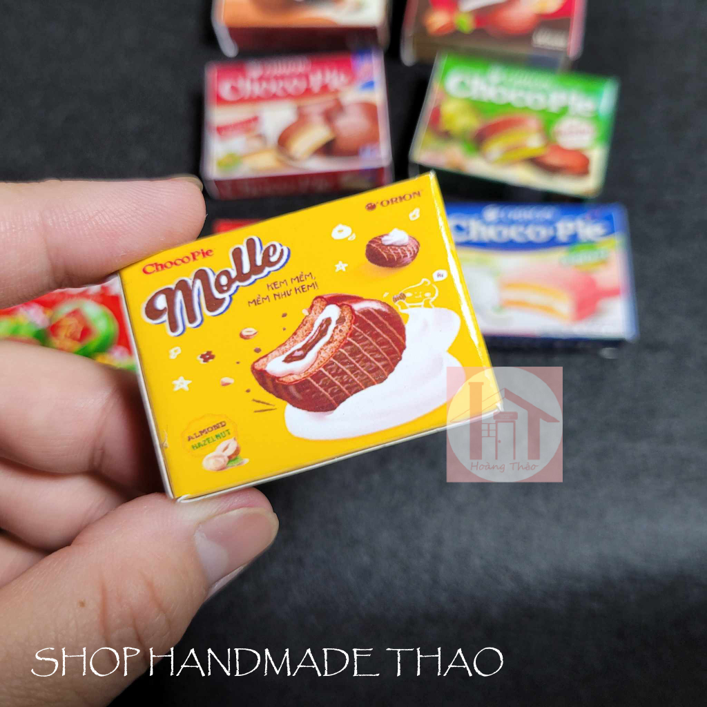 Mô hình hộp bánh tý hon bằng giấy trang trí dollhouse,roombox