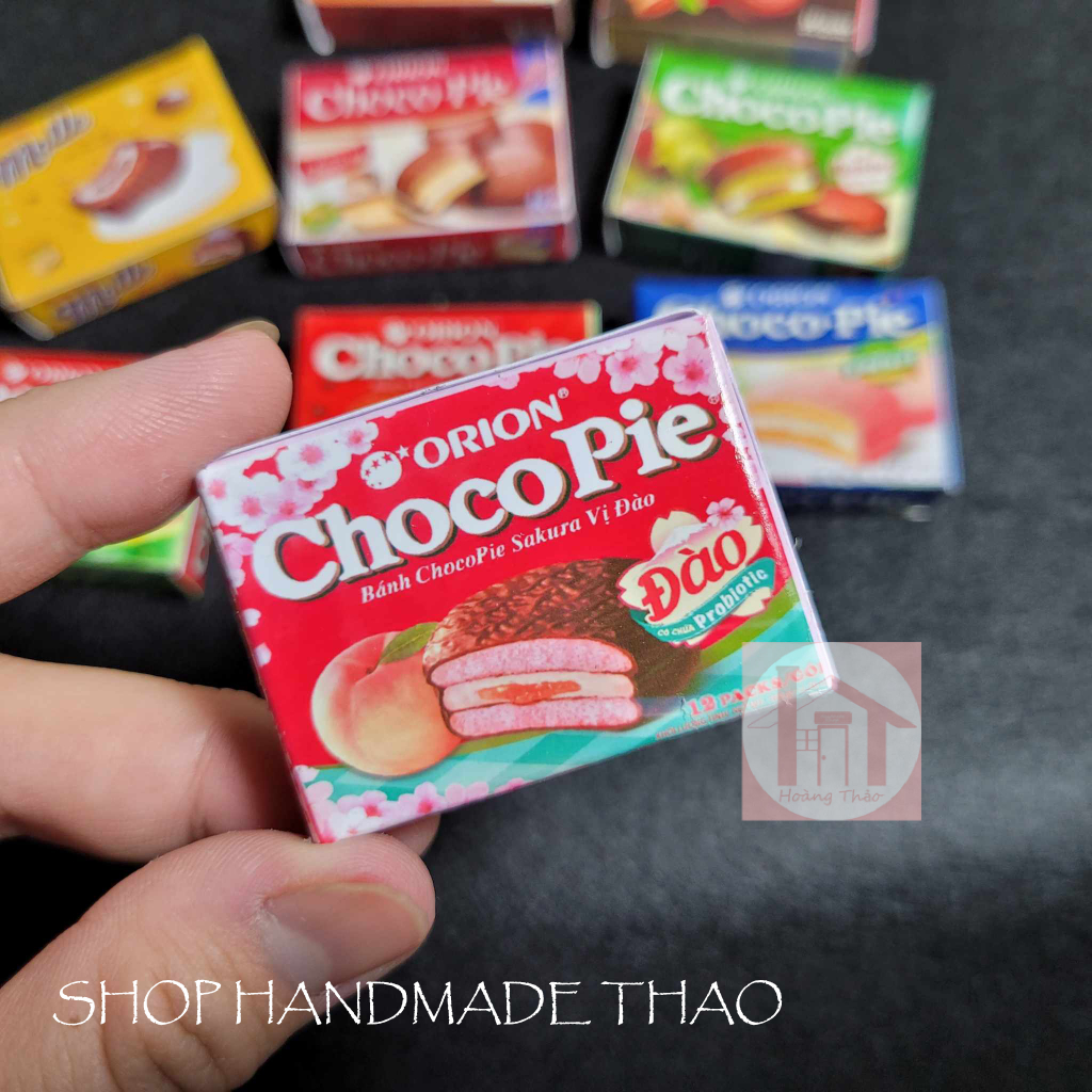 Mô hình hộp bánh tý hon bằng giấy trang trí dollhouse,roombox