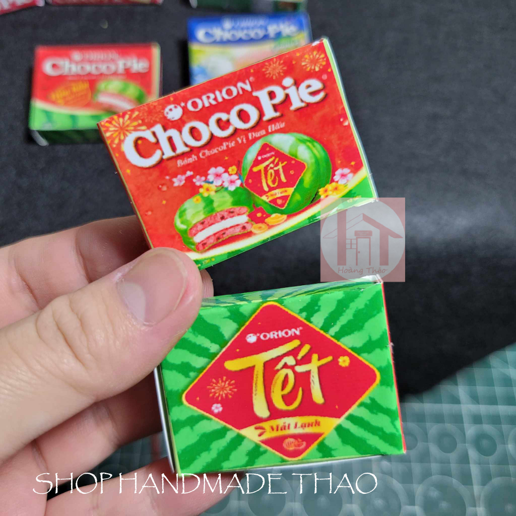 Mô hình hộp bánh tý hon bằng giấy trang trí dollhouse,roombox