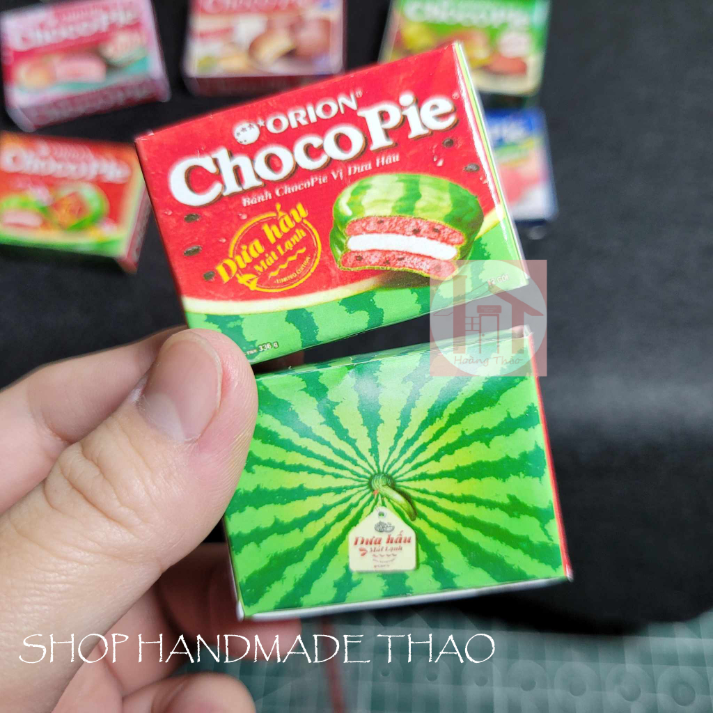 Mô hình hộp bánh tý hon bằng giấy trang trí dollhouse,roombox