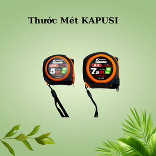 Combo 2 thước mét Kapusi cao cấp loại 5m và 7,5m. Vỏ bọc cao su chống va đập