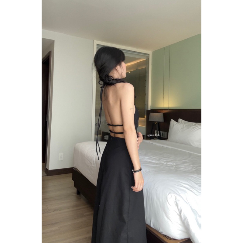 Đầm linen cổ yếm | YEM DRESS | mir.byhi