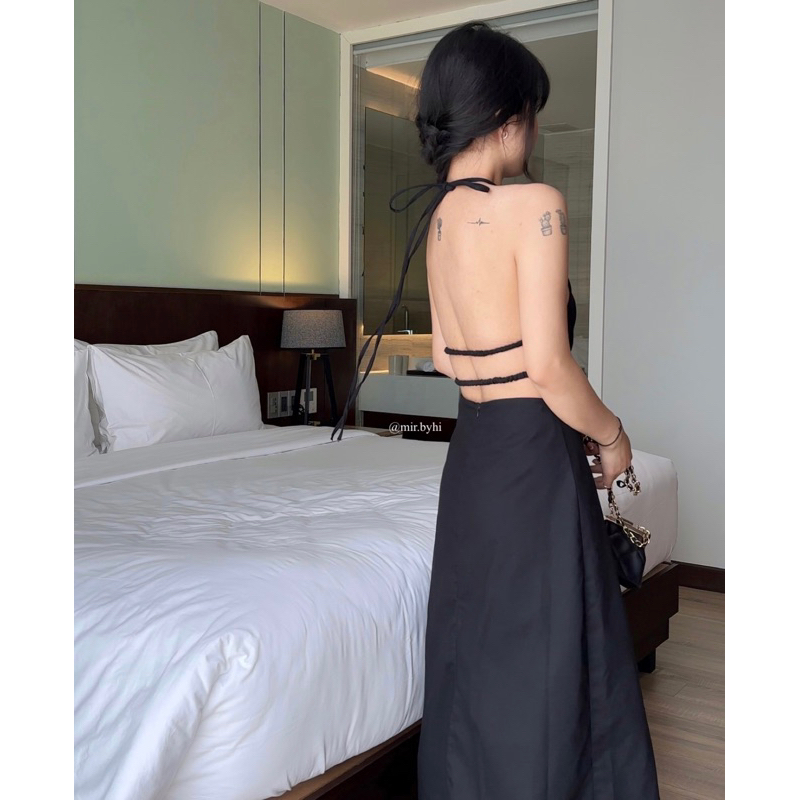 Đầm linen cổ yếm | YEM DRESS | mir.byhi