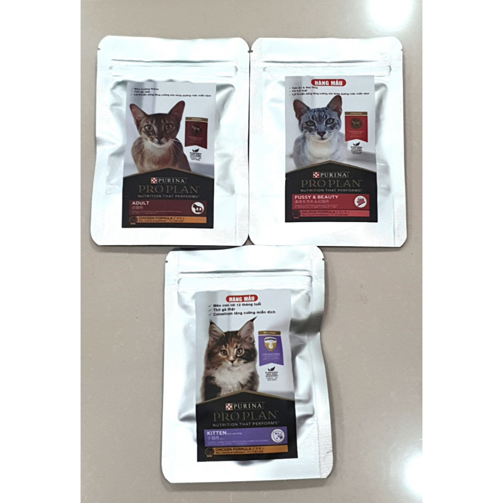 { Gói DùngThử } PURINA PRO PLAN Thức Ăn Hạt Khô Cao Cấp Dành Cho Mèo Con, Mèo Trưởng Thành - Kún Miu Petshop