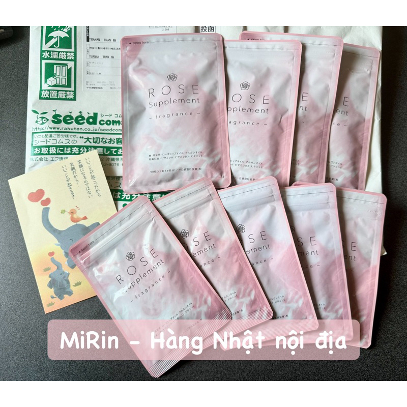 Viên uống dầu hoa hồng ROSE/ Viên uống thơm cơ thể/ Viên uống hoa hồng thơm cơ thể ROSE / Seedcoms