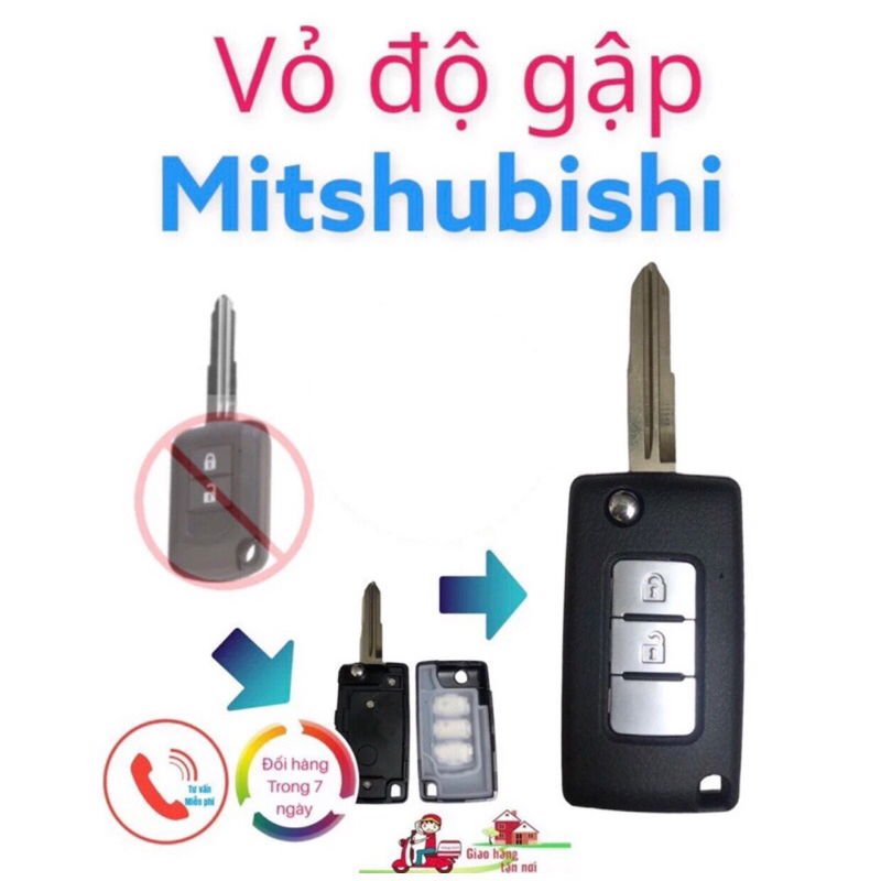 Vỏ chìa khóa xe Mitsubishi Pajero sport, Triton, Attrage, Xpander, Mirage