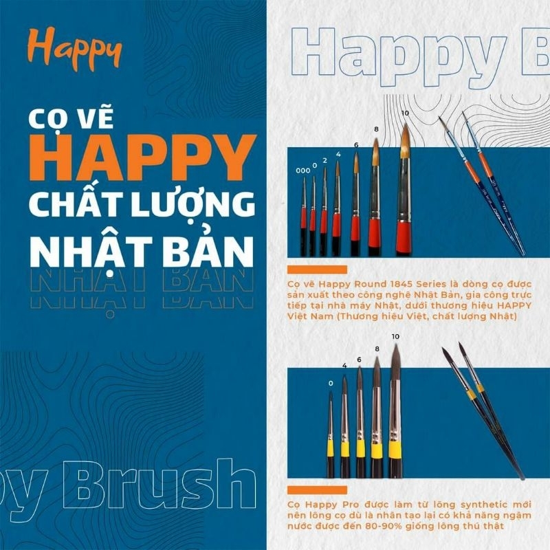 Cọ Happy pro, happy thường