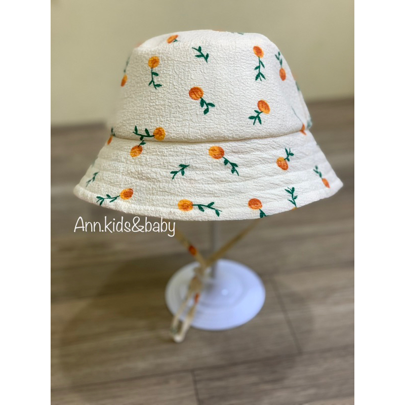Mũ bucket 3 lớp cho bé gái chất liệu đũi xốp