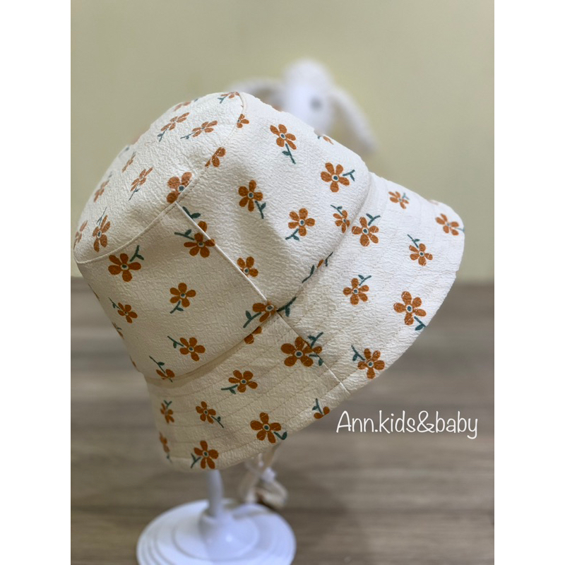 Mũ bucket 3 lớp cho bé gái chất liệu đũi xốp