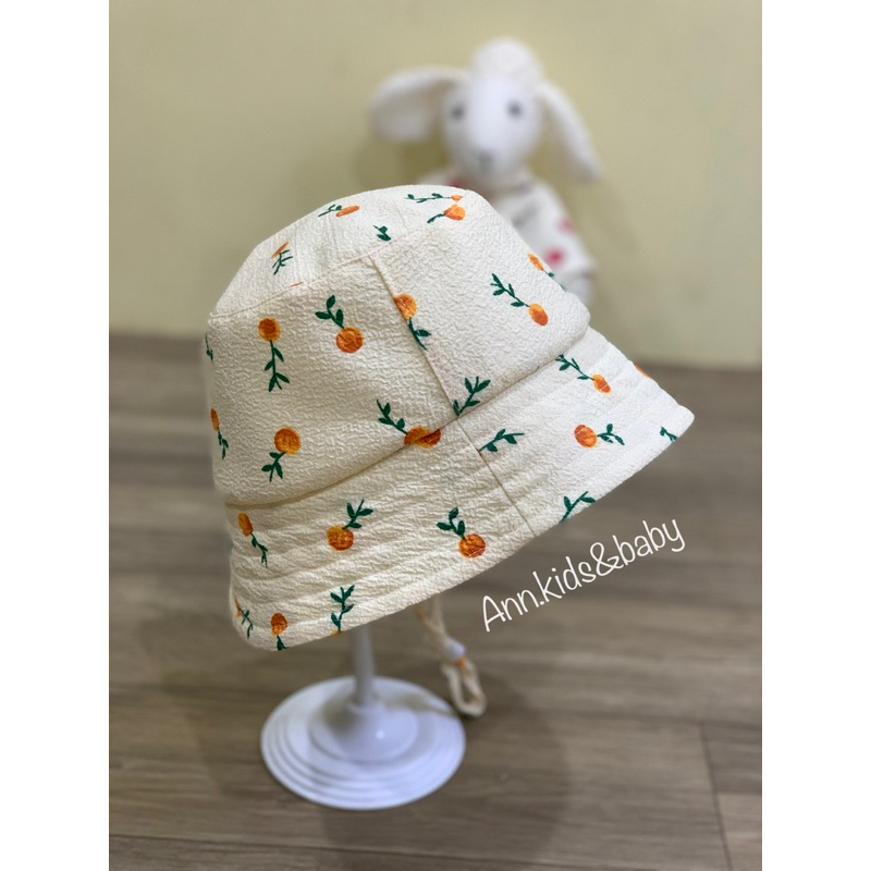 Mũ bucket 3 lớp cho bé gái chất liệu đũi xốp