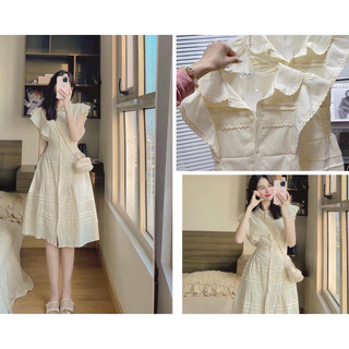 Váy màu be chạy viễn ren cẩn thận