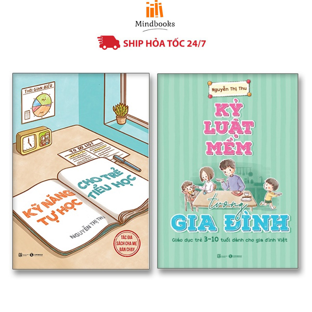 Sách - Combo Kỹ năng tự học cho trẻ tiểu học + Kỷ luật mềm trong gia đình