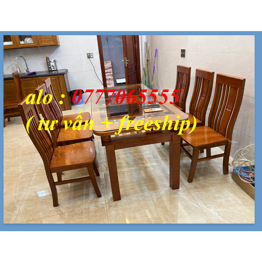 Bộ bàn ghế phòng ăn 6 ghế giá rẻ tại Hà Nội