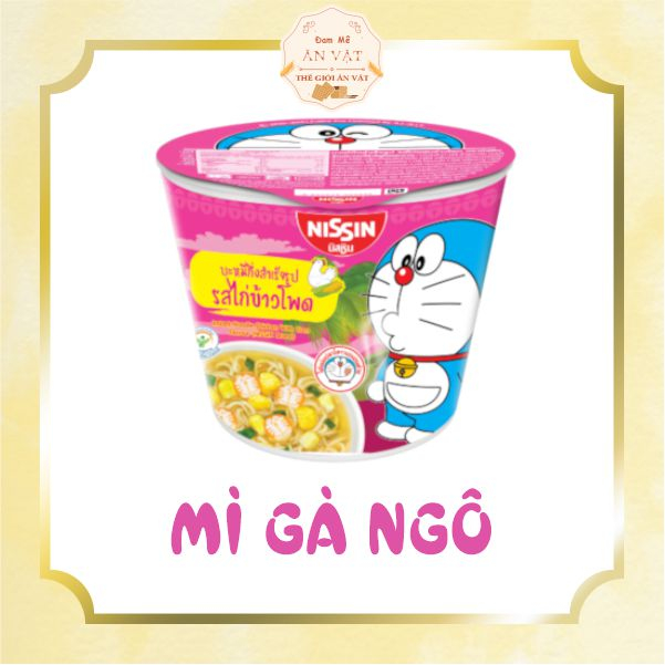 Mì ly mini Doraemon Thái Lan Nissin - Mì dinh dưỡng trẻ em đôrêmon Thái Lan