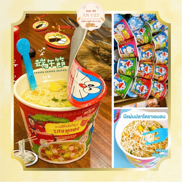 Mì ly mini Doraemon Thái Lan Nissin - Mì dinh dưỡng trẻ em đôrêmon Thái Lan