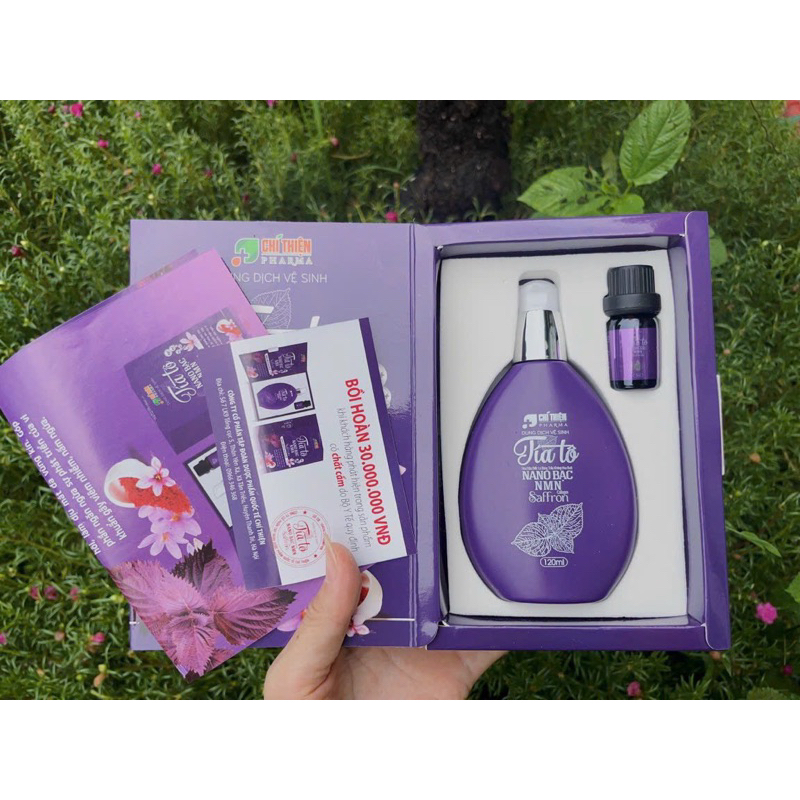 Dung dịch vệ sinh Tía tô Nano bạc NMN Saffron, Dùng cho cả Nam và Nữ + Tặng kèm nước hoa vùng kín