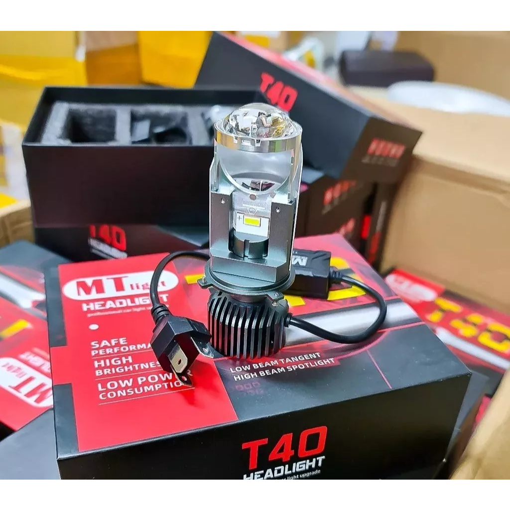 Bóng Led Pha Bi Cầu Mini T40 mẫu mới nhất 2023 60w Lắp Cho Ô tô Xe Máy Bảo Hành 12 Tháng