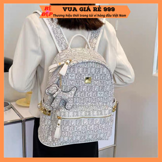 Balo đi học size to 40 nam nữ họa tiết MKL Kèm móc cún mới thời trang đựng vừa sách vở A4