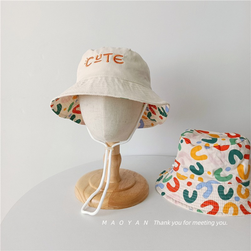 Mũ Bucker Cho Bé, Mũ Nón Vành 2 Mặt Siêu Cute Hàng Loại 1 Có Dây