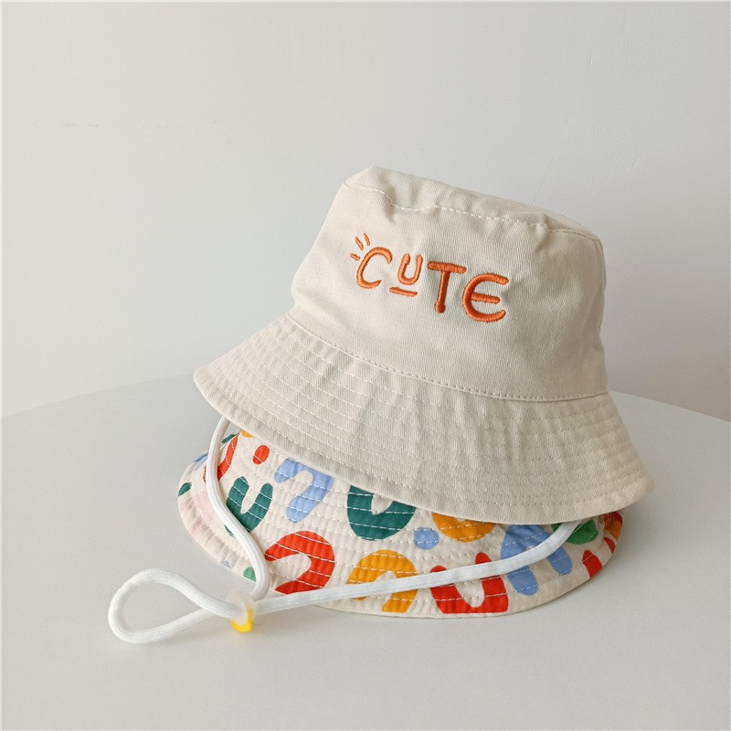 Mũ Bucker Cho Bé, Mũ Nón Vành 2 Mặt Siêu Cute Hàng Loại 1 Có Dây