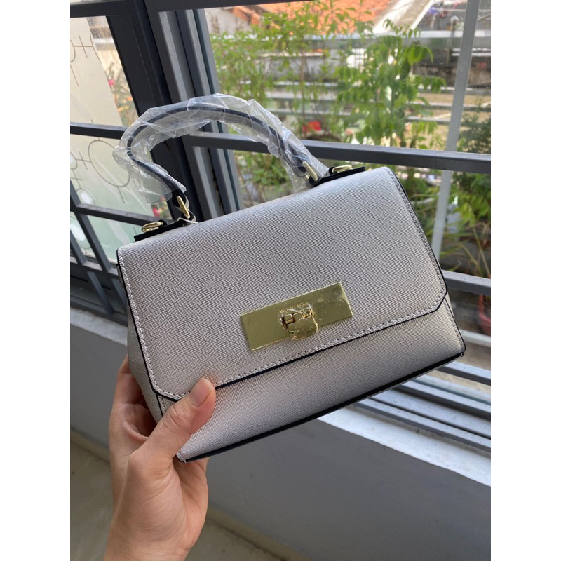 Túi xách nữ m  k Eva màu bạc hàng đẹp giá sale