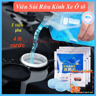 Viên Sủi Rửa Kính Xe Ô tô - Viên Pha Nước Rửa Kính Xe Hơi - Làm Sạch Mọi Vết Bẩn Trên Kính - 1 Viên = 4 Lít Nước Rửa