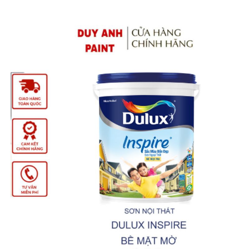 (DA)Sơn Dulux Inspire bề mặt mờ lon 5L( Mẫu mới)
