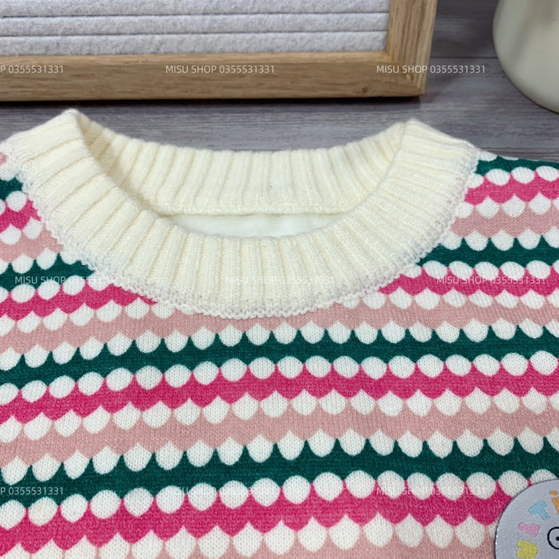 Áo len lót lông cao cấp bé gái