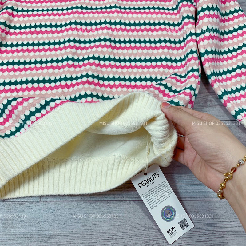 Áo len lót lông cao cấp bé gái