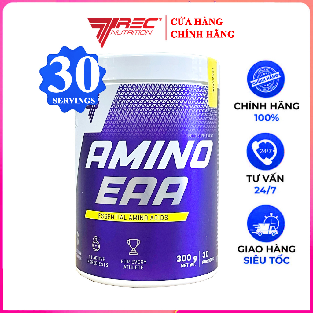 EAA hồi phục nhanh TREC hộp 300 gam hỗ trợ tăng sức bền, sức mạnh, đốt mỡ, giảm cân - Hàng chính hãng