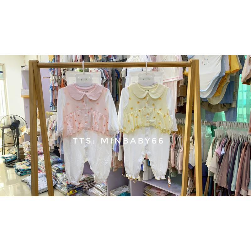 Bodysuit dài tay Goodmama chất vải cotton cho bé